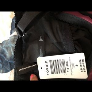 Torrid black lace underwire babydoll